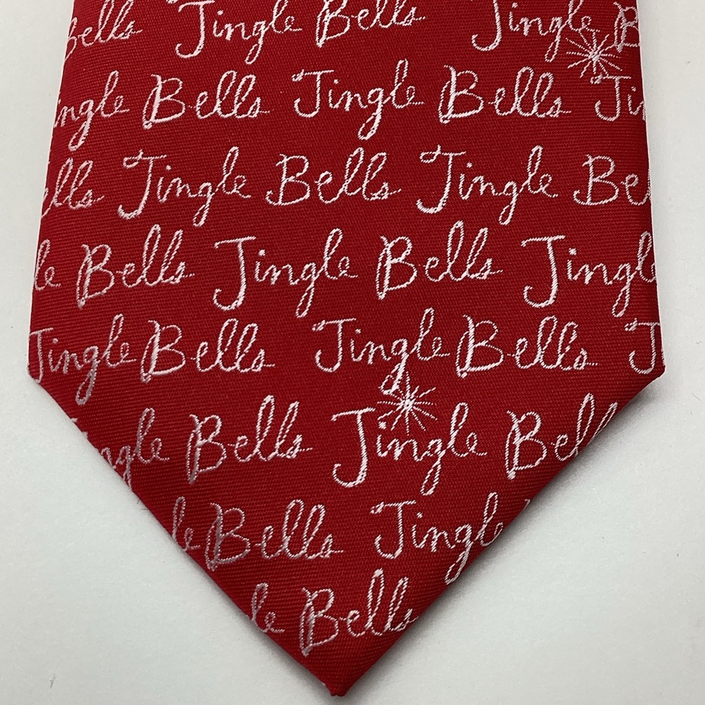 Holiday Traditions Red Jingle Bells Tie